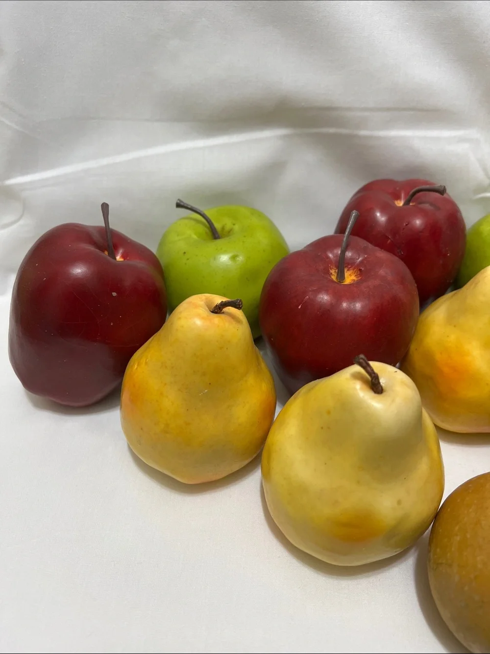 Decorative Mixed Fruit Bowl Set - Green, Red, Yellow